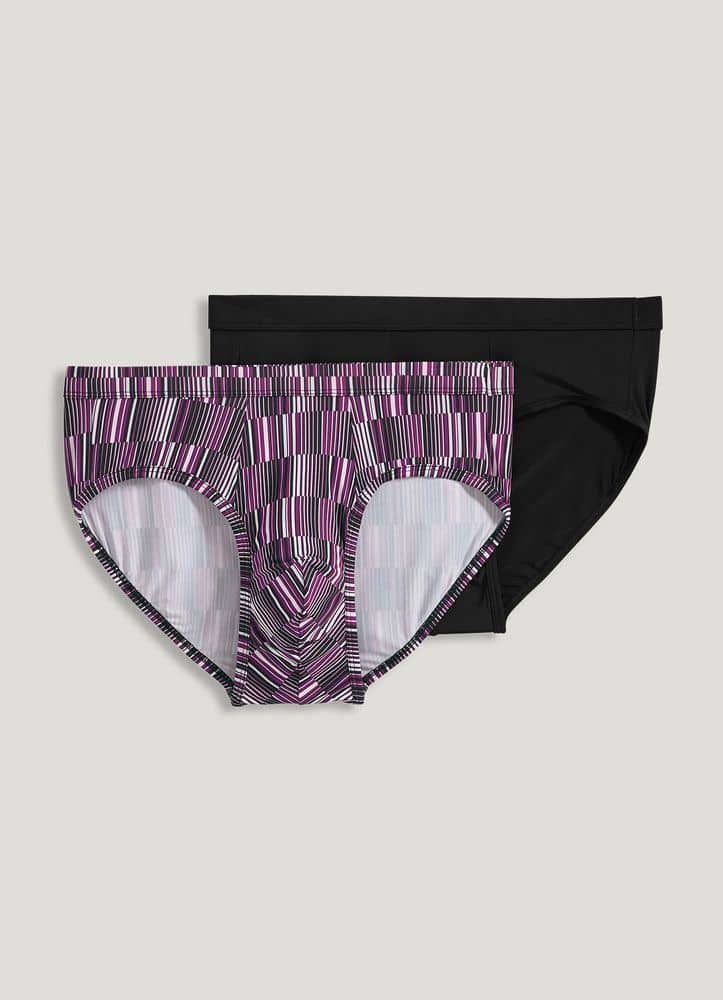 Briefs, 2 pack, black and lilac