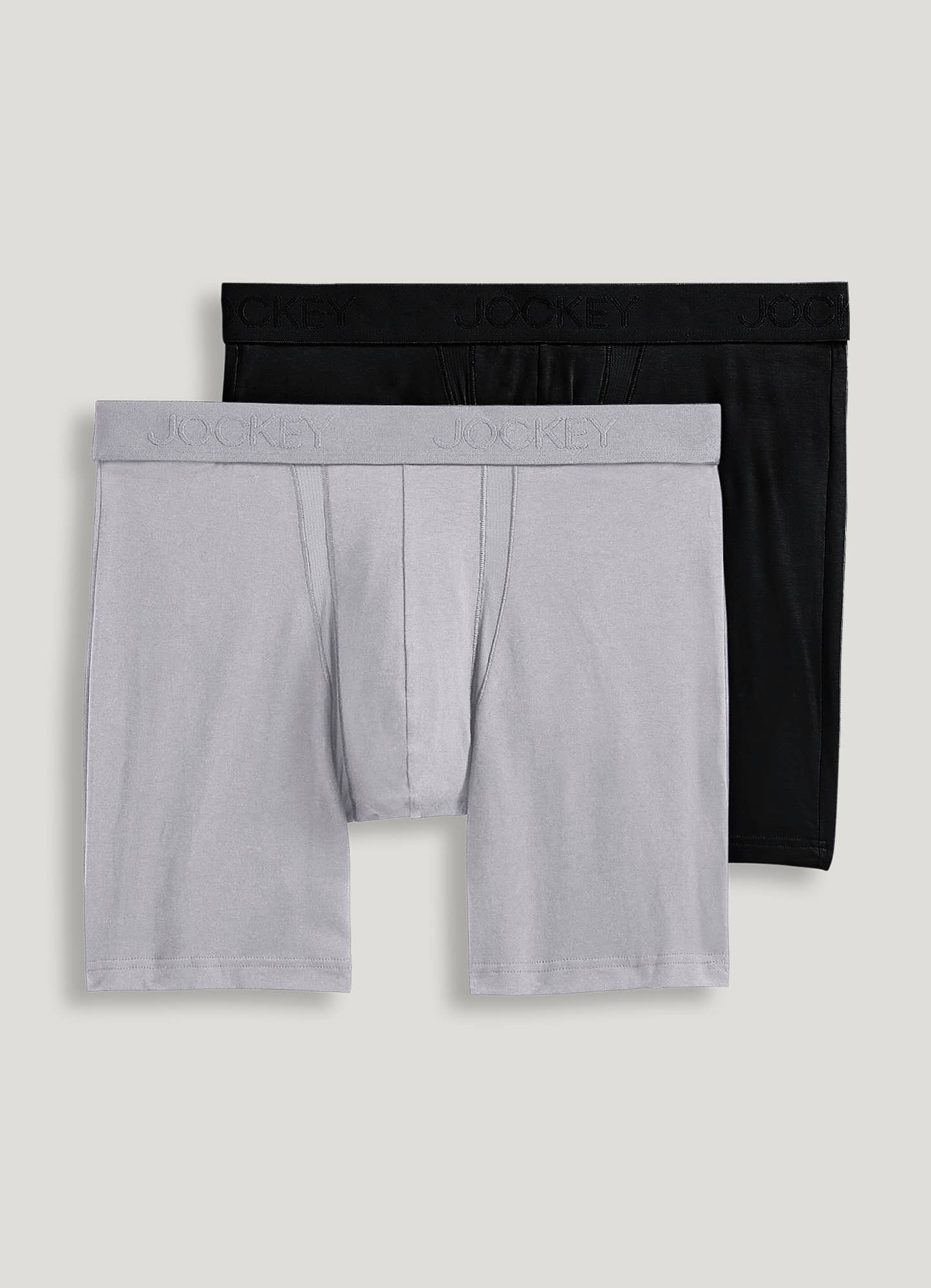 Jockey Big Man Chafe Proof Pouch Cotton Stretch 6" Boxer Brief - 2 Pack
