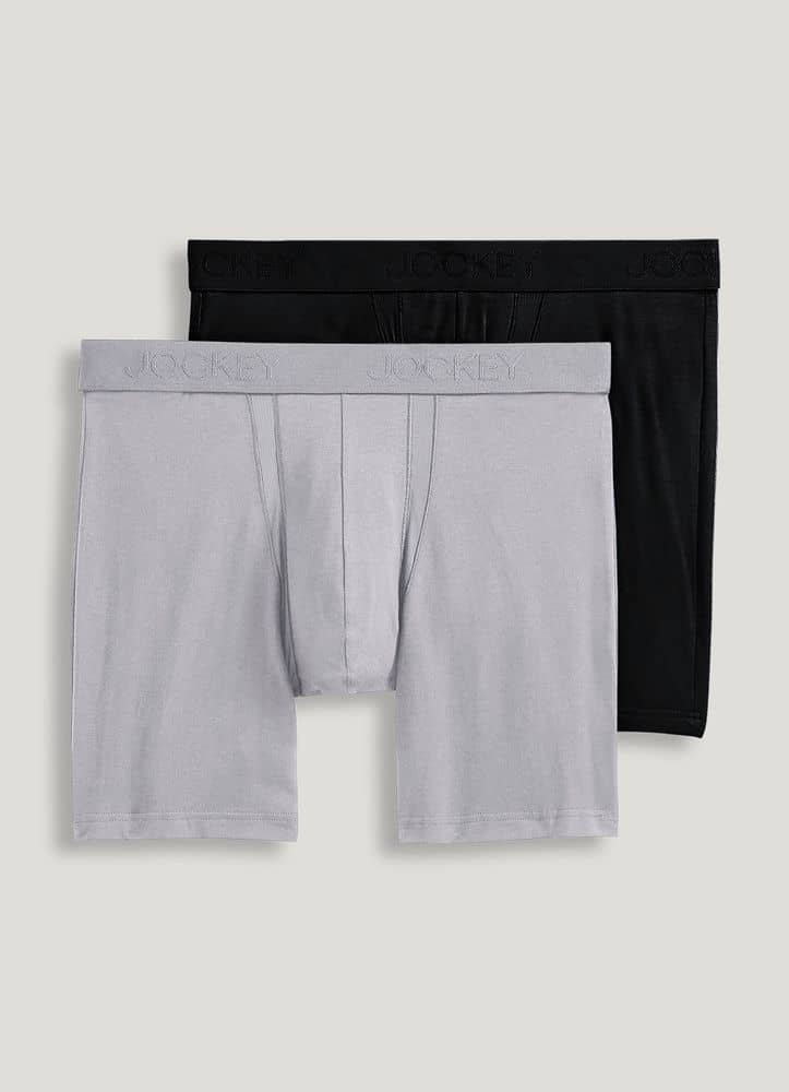 Jockey Big Man Chafe Proof Pouch Cotton Stretch 6" Boxer Brief - 2 Pack