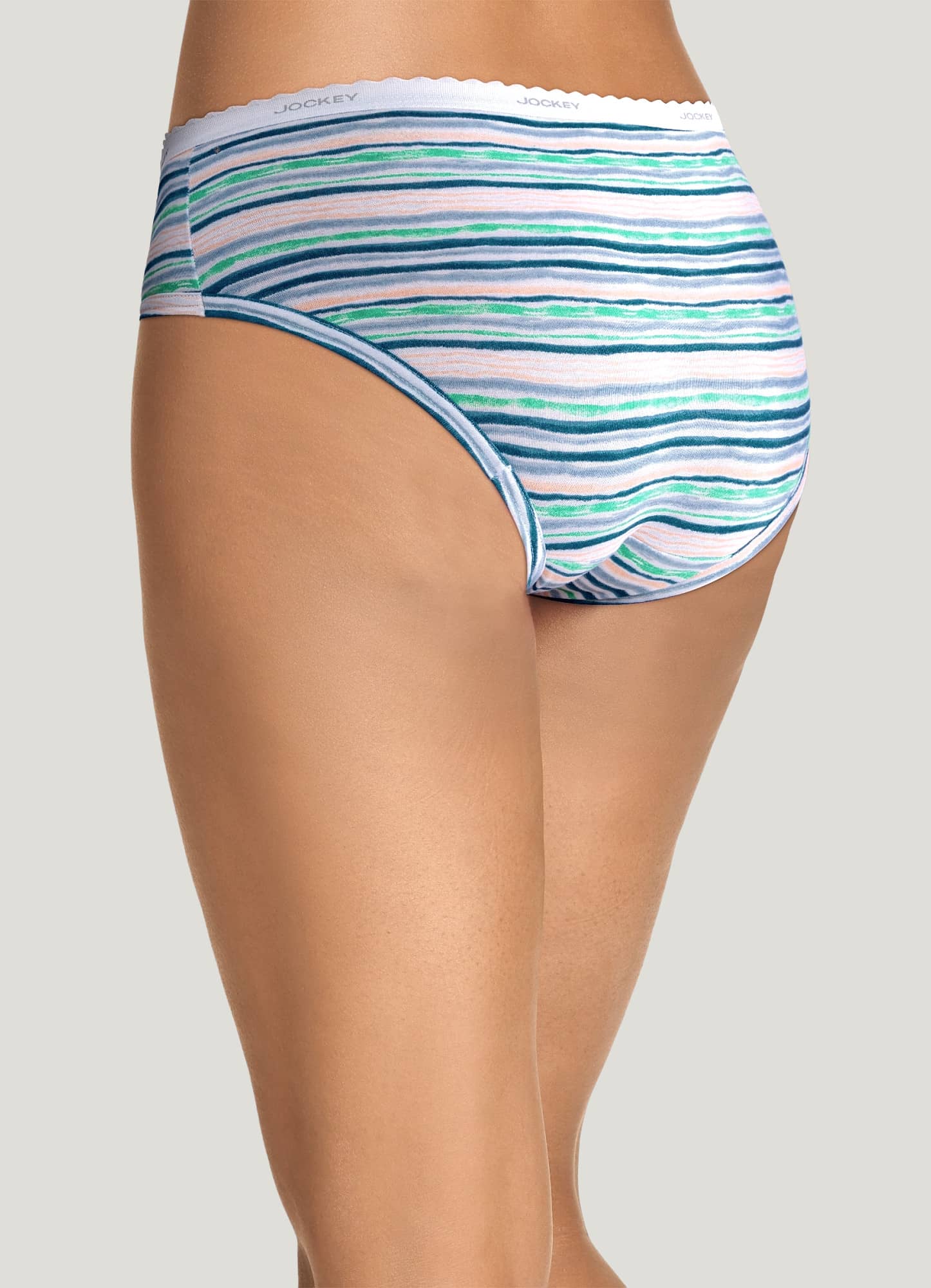 Jockey Women's Classic Brief - 3 Pack 5 Lake Sky/Emily Floral/Sage Mint