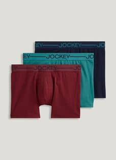 Jockey Generation™ Men's Microfiber Boxer Briefs 3pk - Berry/mint
