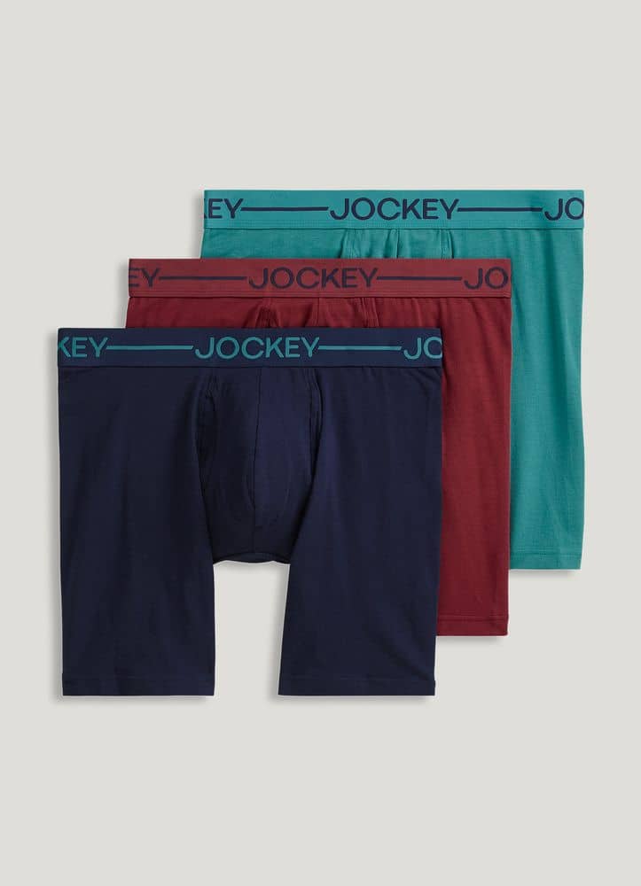 Jockey Men's Active Ultra Soft Modal 6 Boxer Brief - 3 Pack 