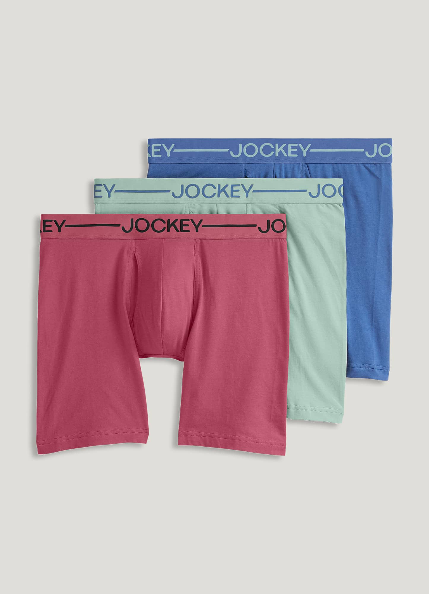 Jockey Organic Cotton Stretch 6.5" Boxer Brief - 3 Pack