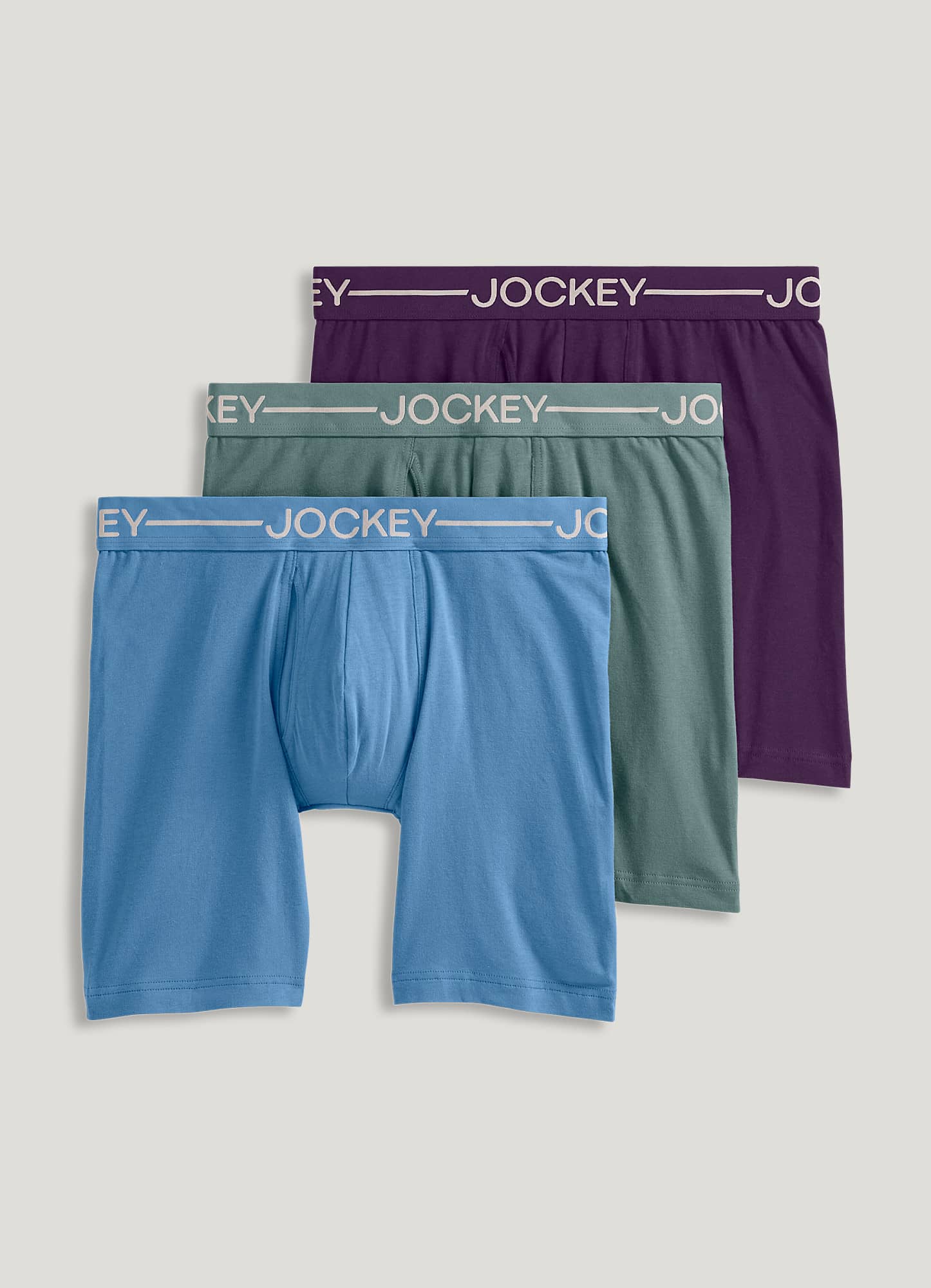 Jockey Generation™ Men's Boxer Briefs 3pk - Blue/orange/gray M : Target