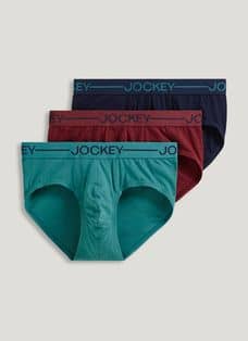 Jockey Mens Classic Brief 3 Pack Underwear Briefs 100% Cotton 32