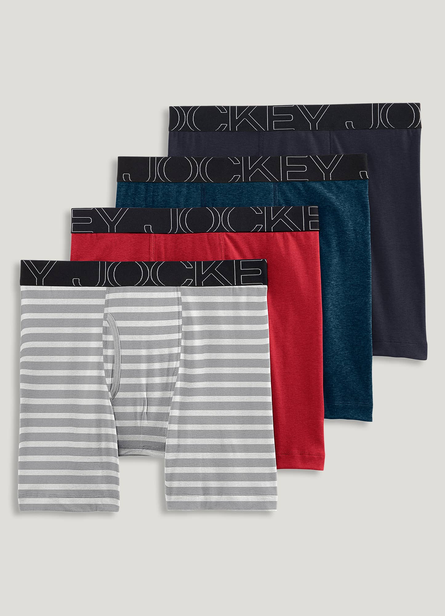 Jockey Men's Underwear ActiveStretch Brief - 4 Pack, Blue Chambray