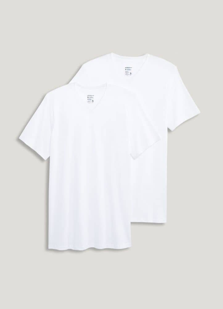 Jockey Made in America 100% Cotton V-Neck T-Shirt - 2 Pack