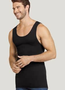 Jockey Men's Black Combed Cotton Tank A-Shirts Pack of 2 Size Large N.G. 