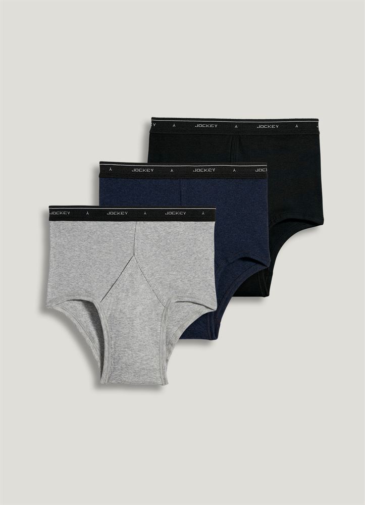 Jockey Men's Ultimate Breathe Briefs Underwear (Black) 3-Pack [Big