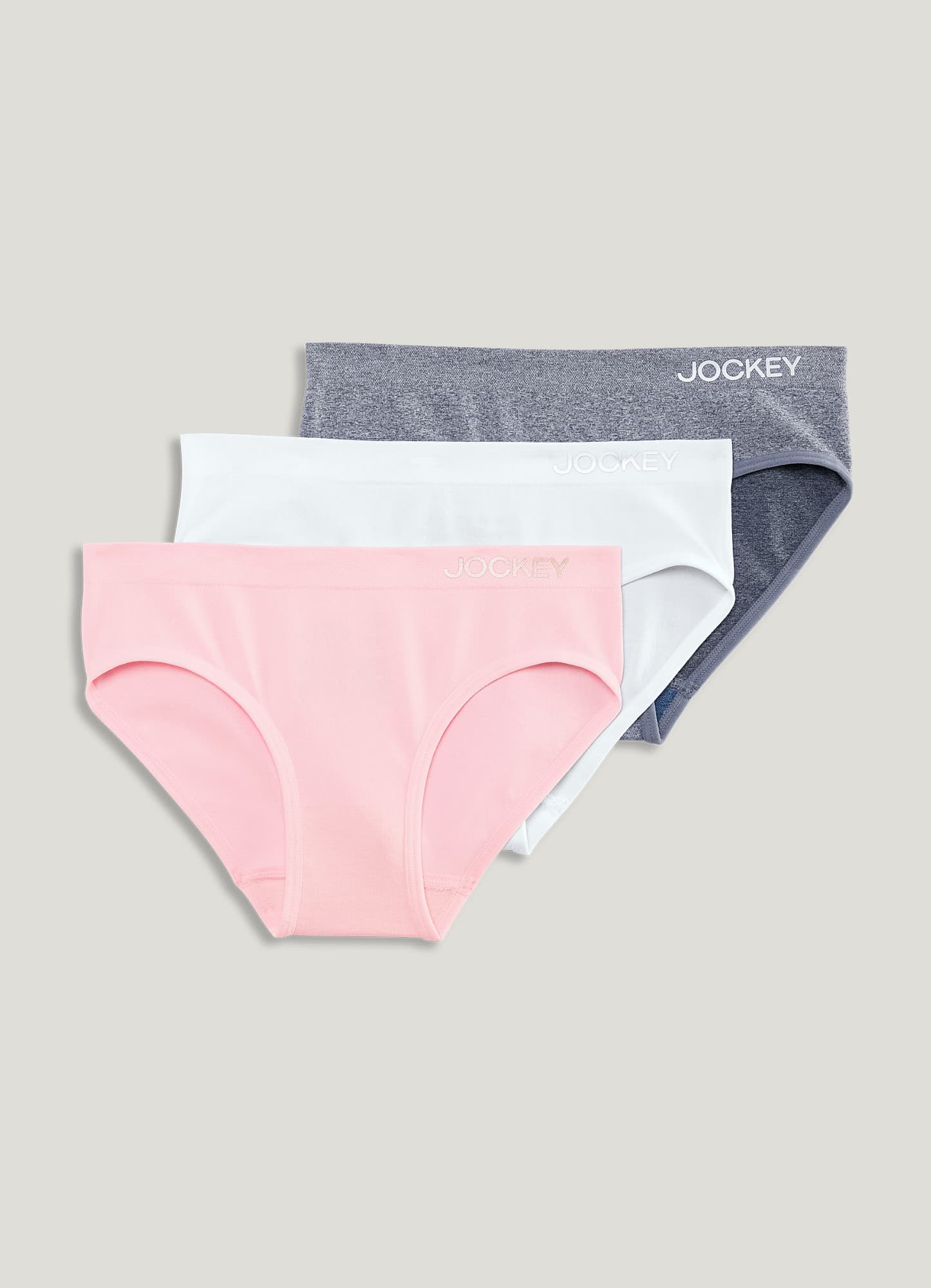 Jockey Women's Underwear Seamfree Bikini Brief, Black, 14-16