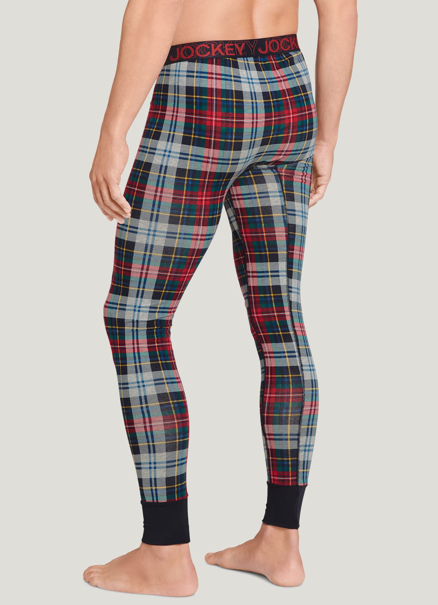 Jockey Holiday Red Plaid Long John