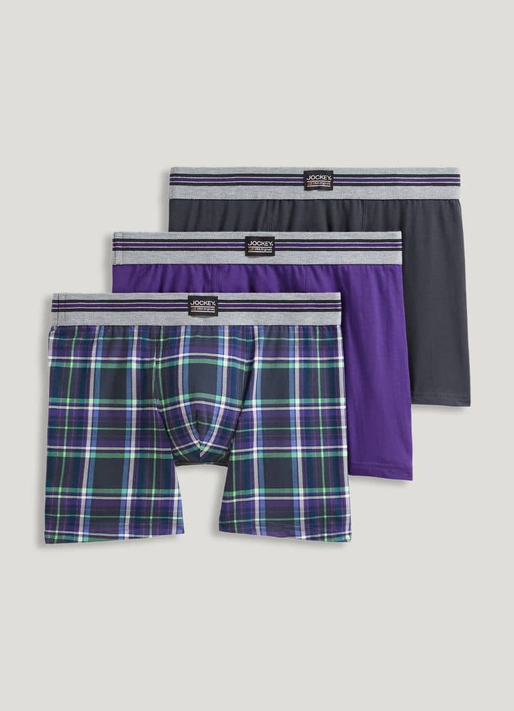 Mens Flyless Boxer Briefs Trunks Shorts Underwear 95% Cotton Pack Classic  Pants