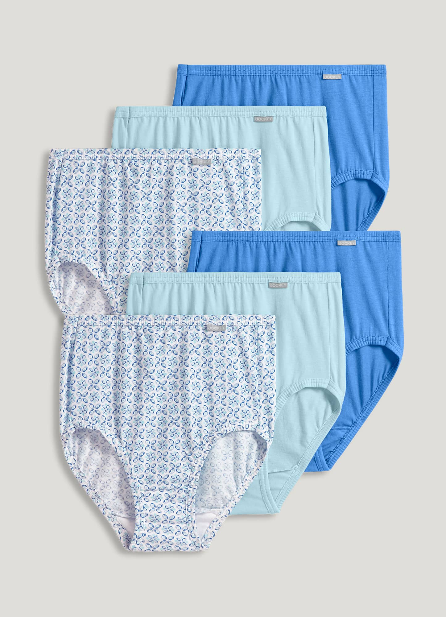 Plus Size Women's Cotton Brief 5-Pack by Comfort Choice in Polka