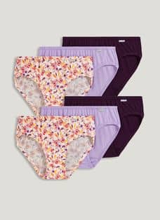 Jockey Women's Underwear Plus Size Elance Brief - 6 Pack, Ivory/Light/Pink  Shadow, 11