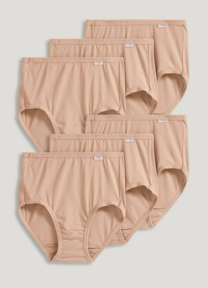 Just My Size Women's Plus Size Pure Comfort Cotton Brief Underwear, 6-Pack,  Assorted Color, 10 at  Women's Clothing store