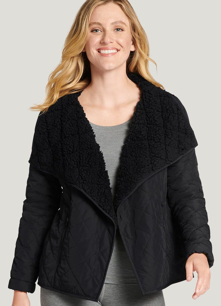 Sherpa lined hot sale quilted jacket