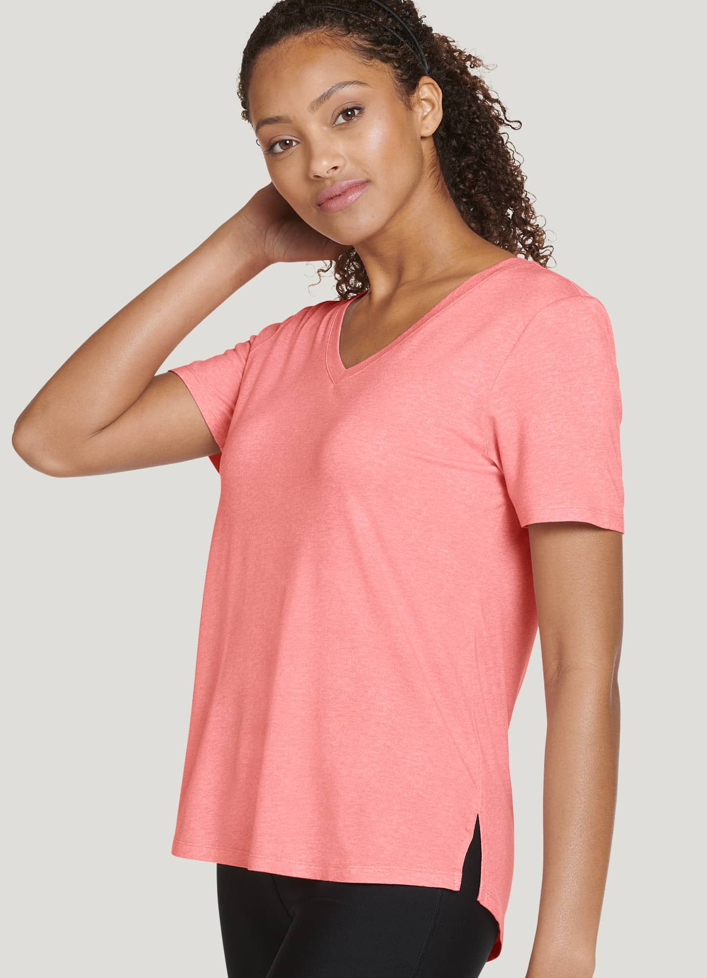 1X 2X 3X Ribbed V Neck or Round Neck Short Sleeve Soft Rayon Top