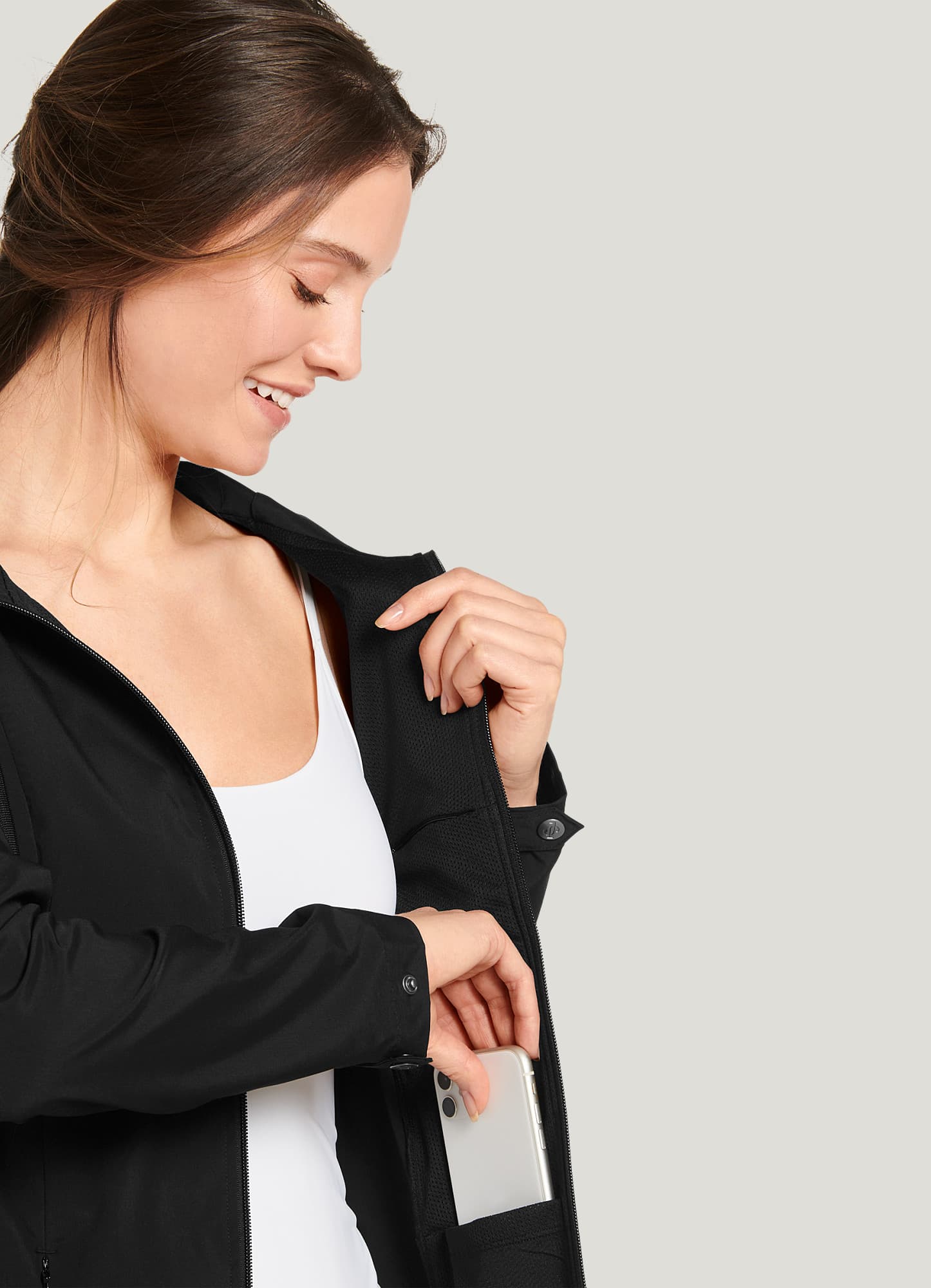 Buy Girl's Super Combed Cotton Full Sleeve Jacket with Front Pockets -  Black Melange UG05 | Jockey India