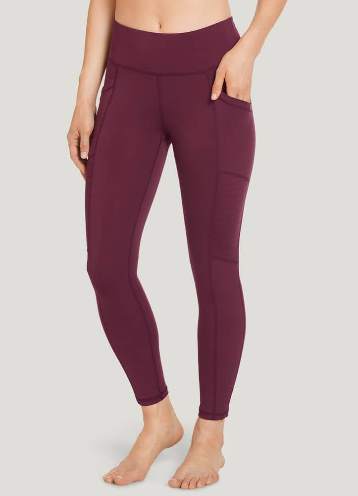 Jockey MW38 Women's Microfiber Elastane Stretch Performance Leggings with  Breathable Mesh and Stay Dry Technology_Grape Wine_S : Amazon.in: Fashion