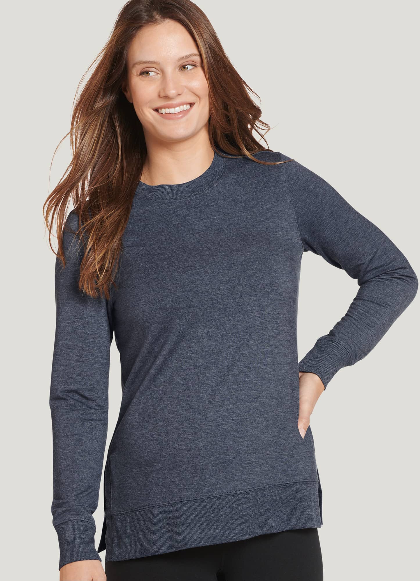 ★ ★ Women's Relaxed Fit Monologo French Terry S Athletic Works Women's Plus French Terry Athleisure Capri