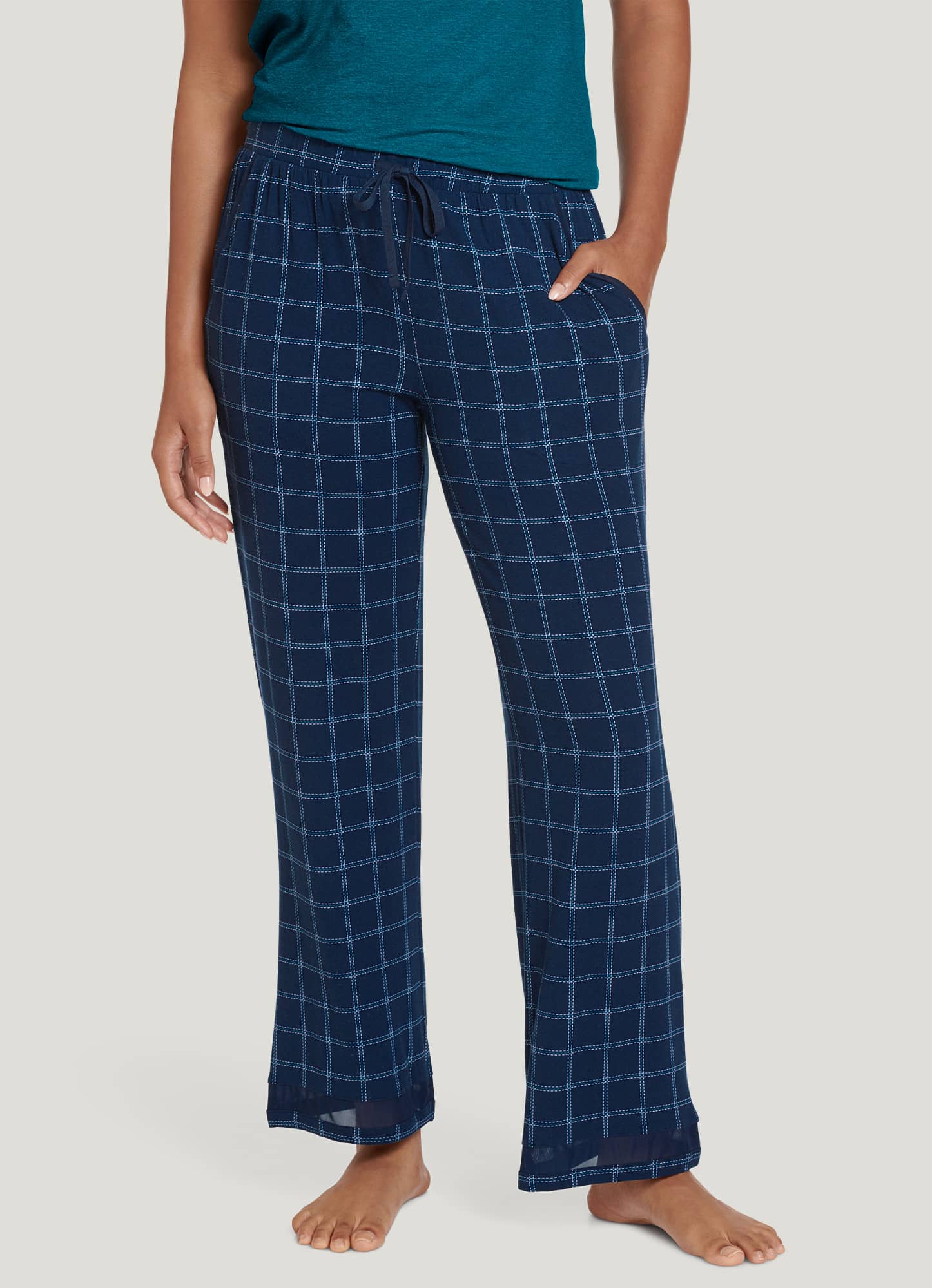 Just Love 100% Cotton Women's Capri Pajama Pants Sleepwear - Comfortable  and Stylish (Blue - Big Cloud, Medium)