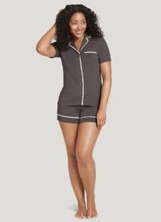 Jockey Women's Sleepwear Soft Essentials Jogger, Black Heather, XS