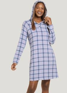 Jockey® Hooded Henley Sleepshirt 