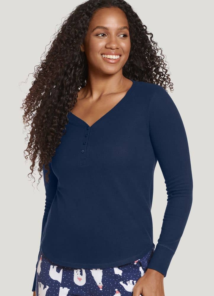 Jockey® Women's Fam Jams Long Sleeve Henley