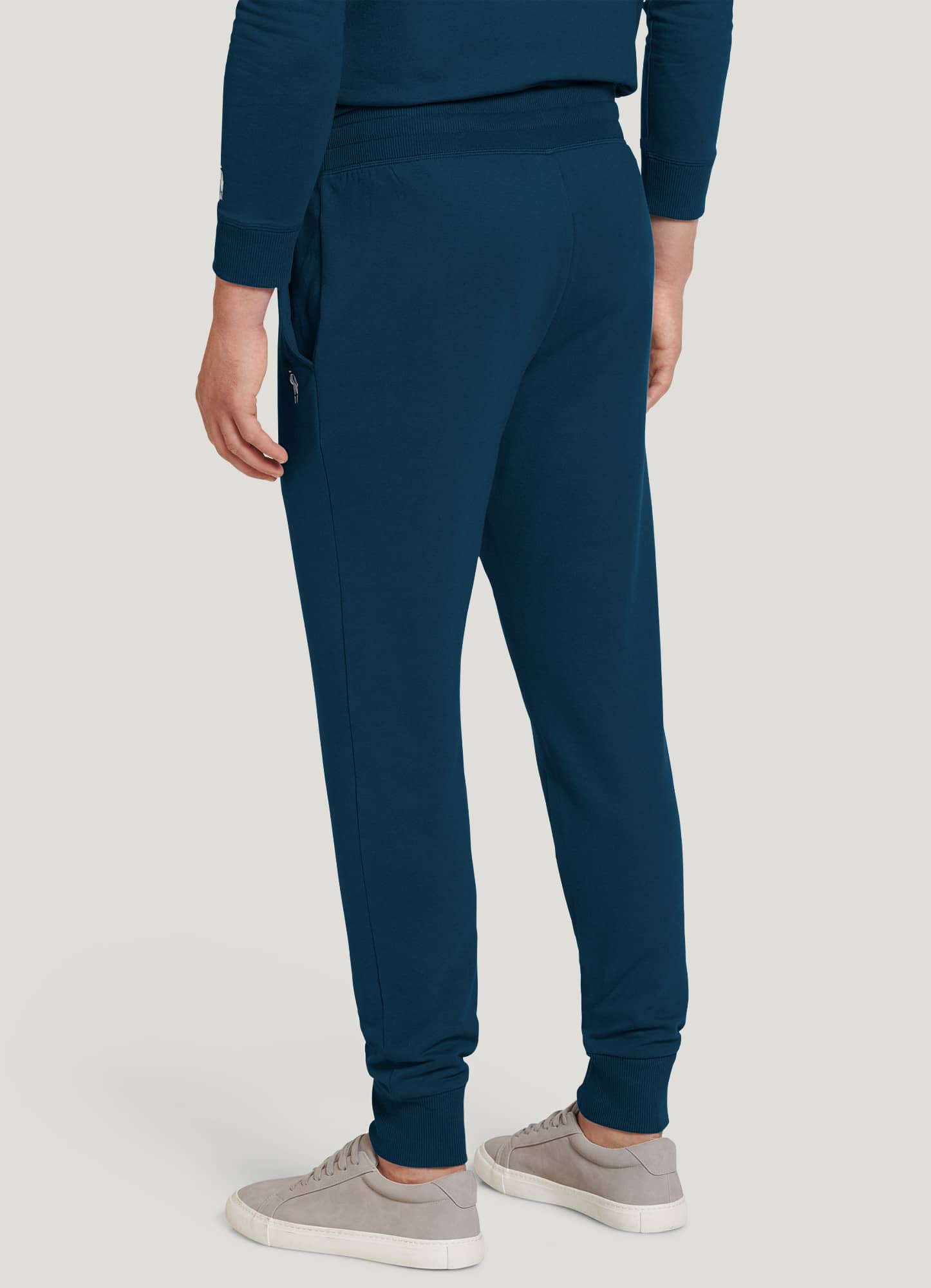 Cozy And Stylish: Boys Navy Blue And Blue Grey Knit Joggers  