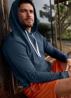jockey men's cotton zip thru hoodie