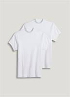 100 % Cotton Short Sleeve Mock Neck Tee 