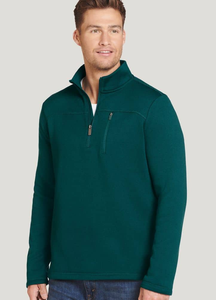 Jockey Half Zip Sweater in Gem Green