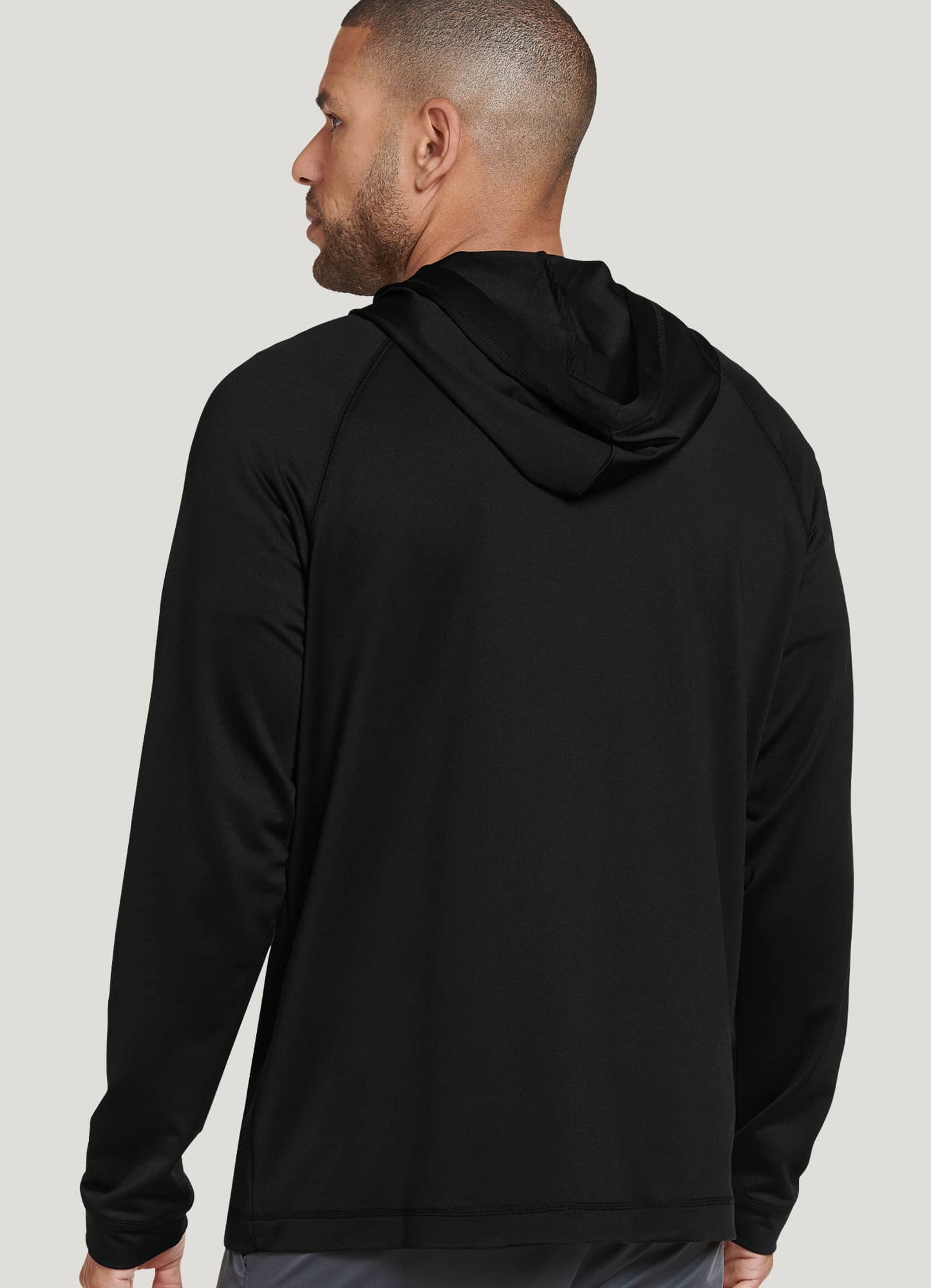 HOODED TECHNICAL JACKET - Black