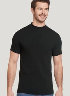 Men's Mock Neck T-shirt in Navy