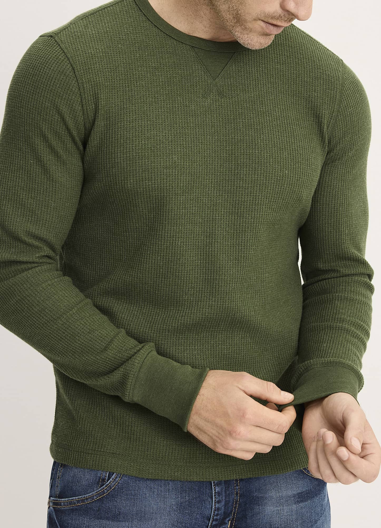 Jockey® Long Sleeve Waffle Crew