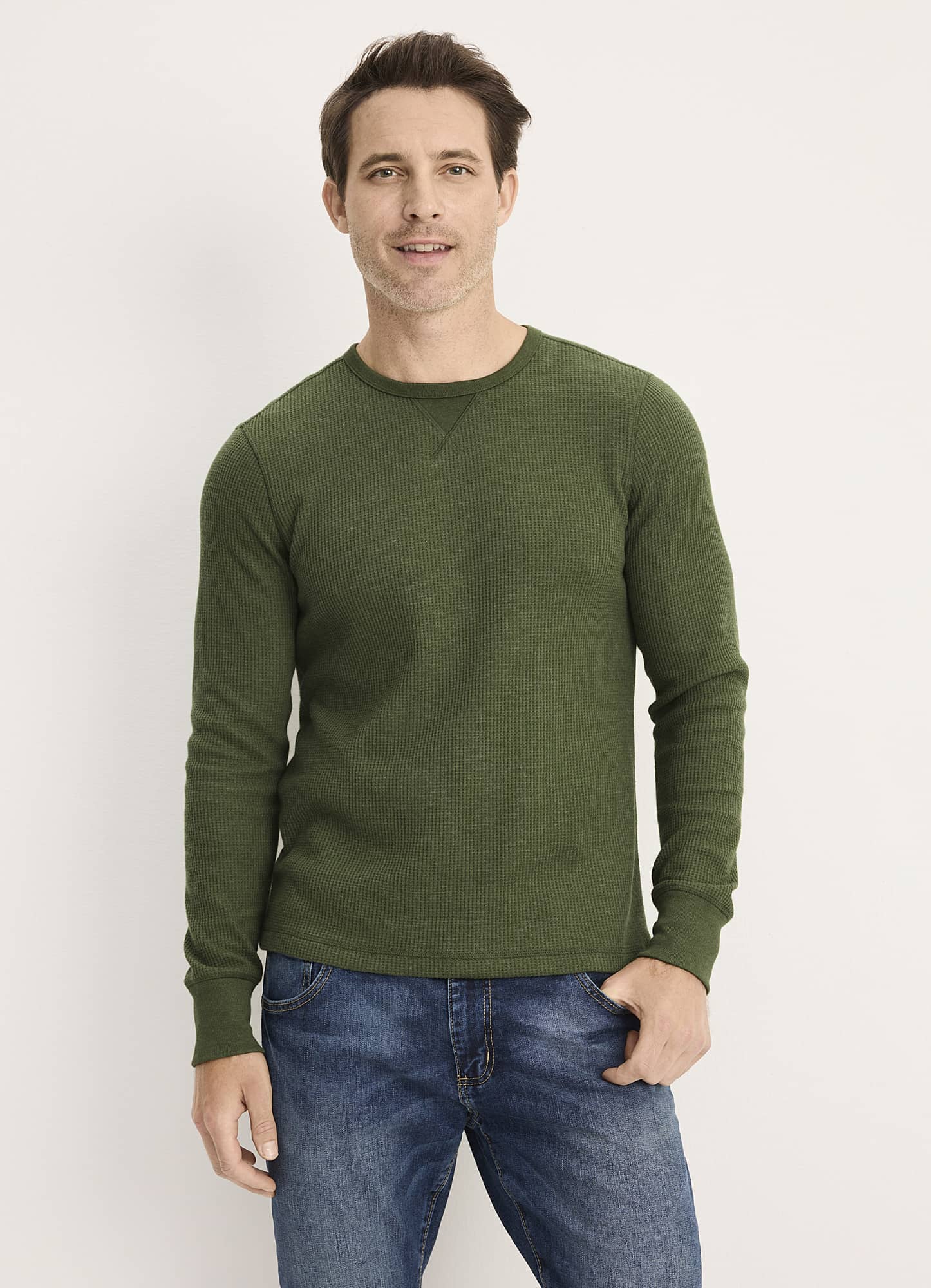 Jockey® Long Sleeve Waffle Crew