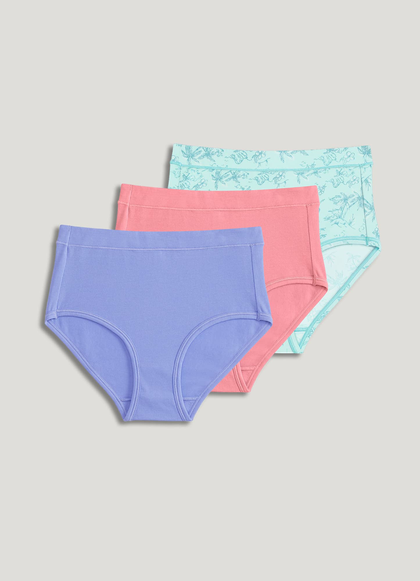 3Pack Big Girls' Underwear Kids Super Soft Stretch Cotton Panties
