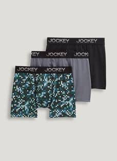 Jockey® Essentials Boys’ Microfiber Stretch Boxer Brief - 3 pack, Sizes  S-XL (6-20)