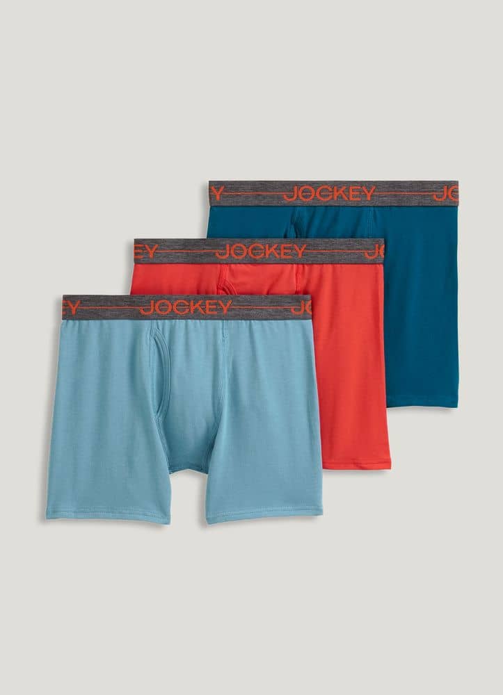 Three pack of stretch cotton boxer briefs