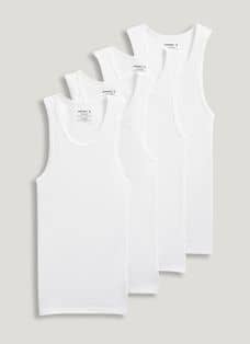 Jockey Boys' 100% Cotton Rib Tank - 4 Pack