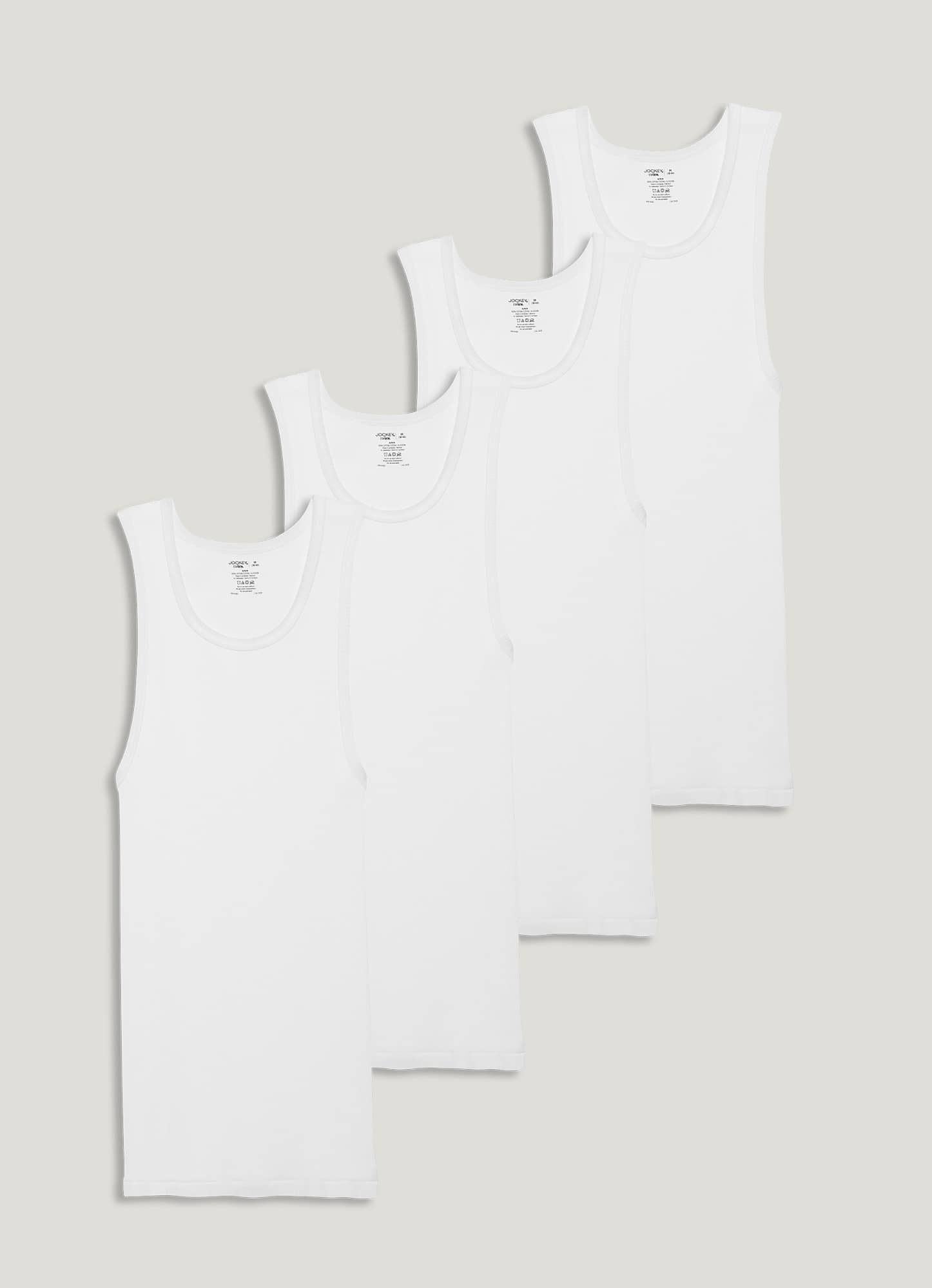 Value Packs of Men's Black Grey & White Ribbed 100% Cotton Tank Top A  Shirts Undershirt 