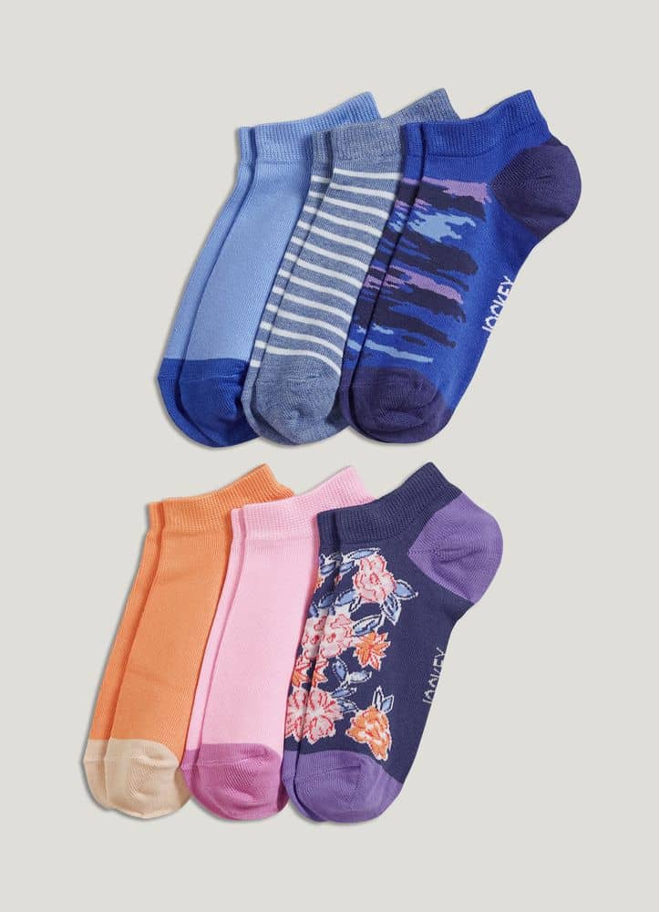 Jockey® Women's Pattern Low Cut Socks - 6 Pack