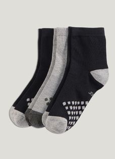 3 pair Socks turn over top diamond design 