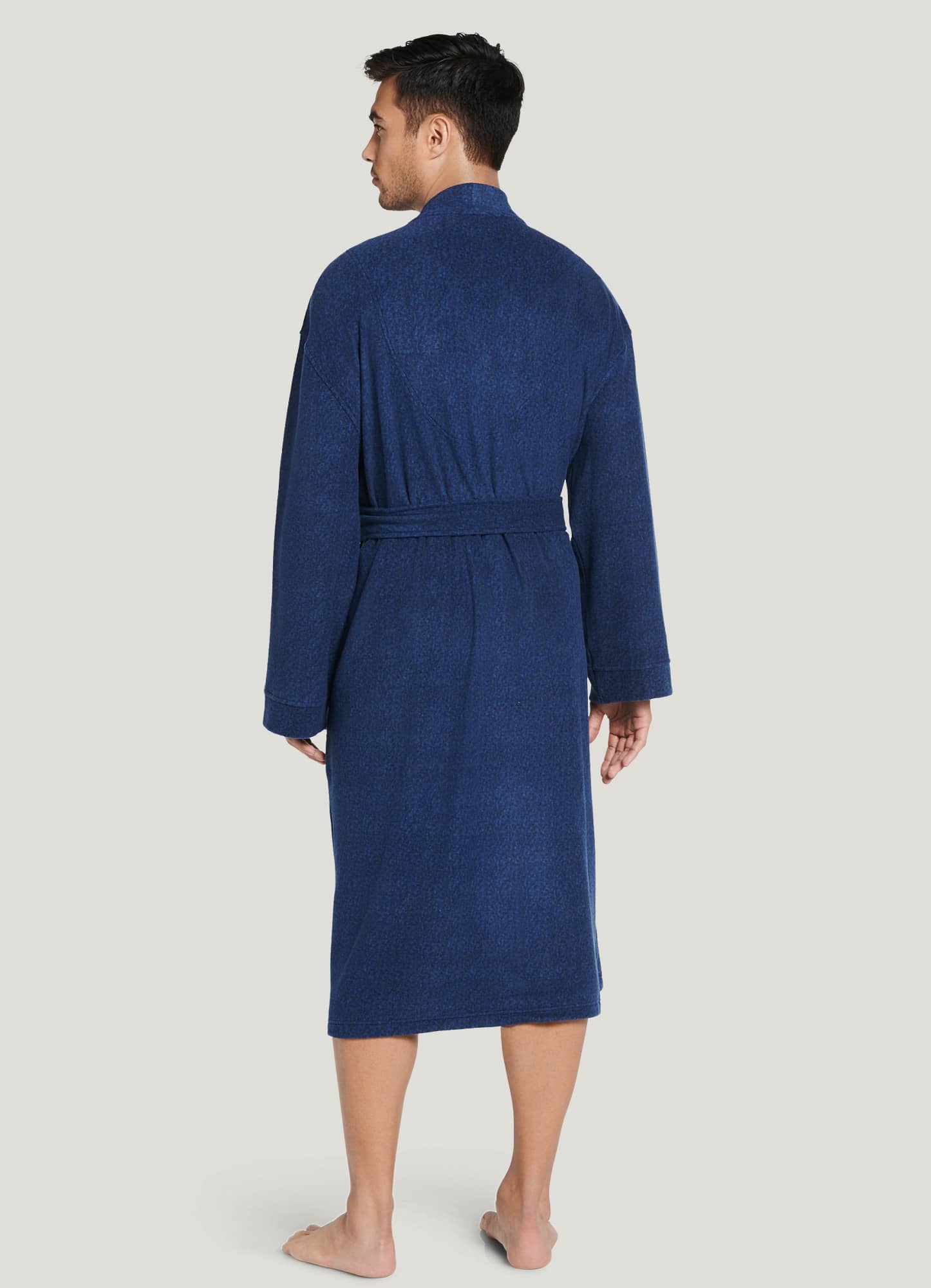 Dovford Mens Lightweight Sleep/Lounge Long Bath Robe 3/4 Sleeve Solid Color Premium Cotton Blend 2024