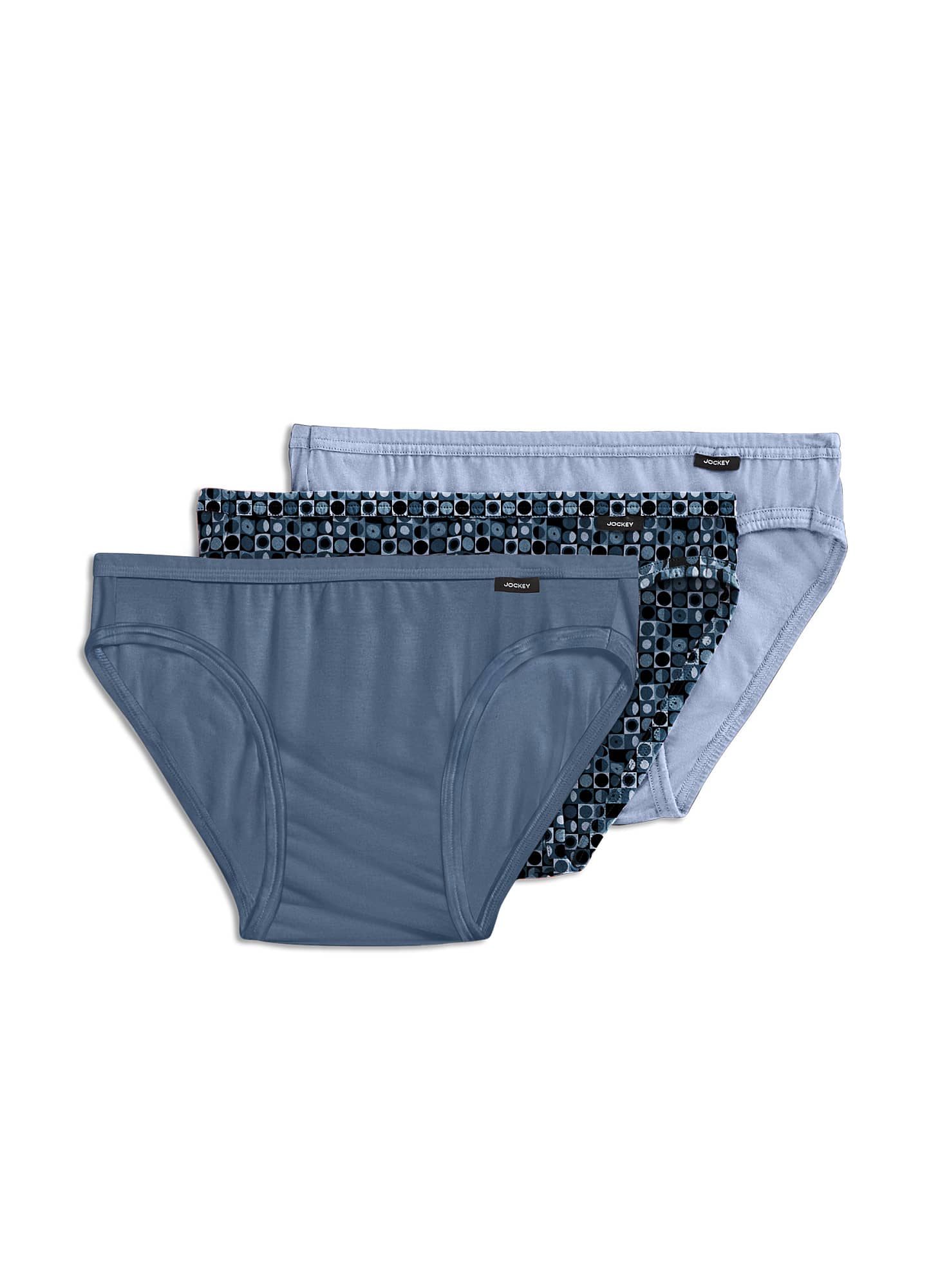 Jockey 100098010 Elance Bikini Men's Underwear, Medium - 3 Pack (Black) for  sale online