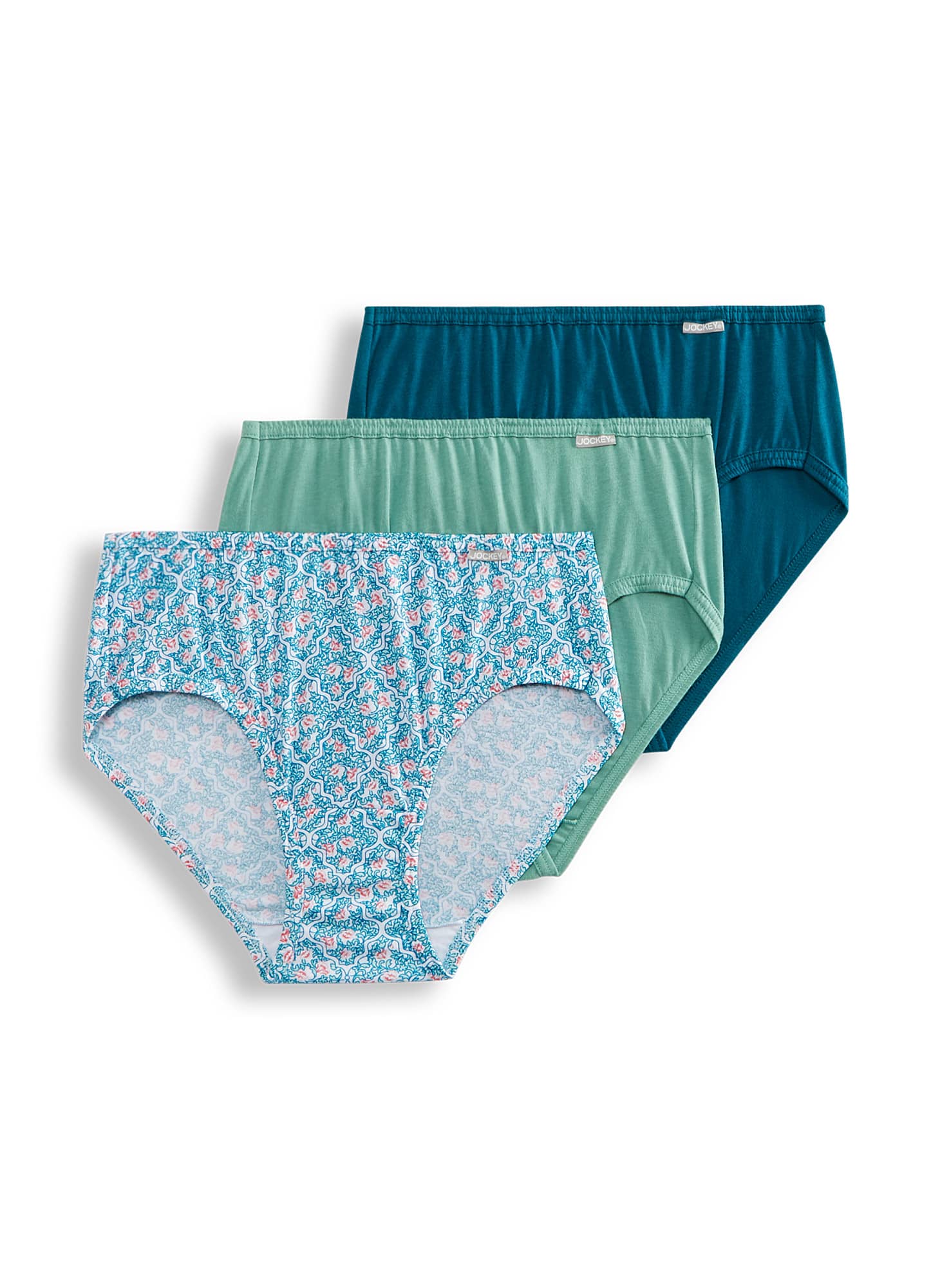 Jockey Womens Elance Hipster 3 Pack Underwear Hipsters 100 cotton eBay