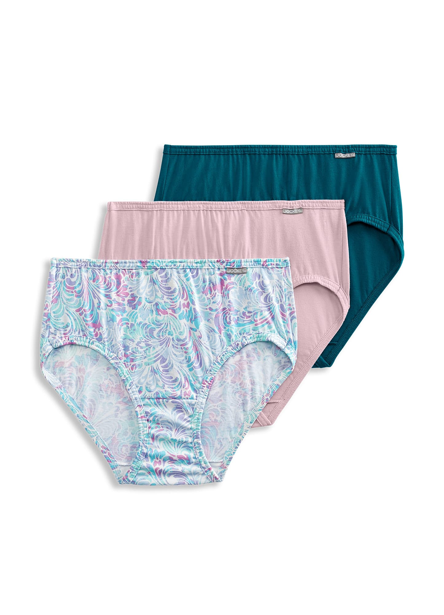 Jockey Womens Elance Hipster 3 Pack Underwear Hipsters 100 cotton eBay