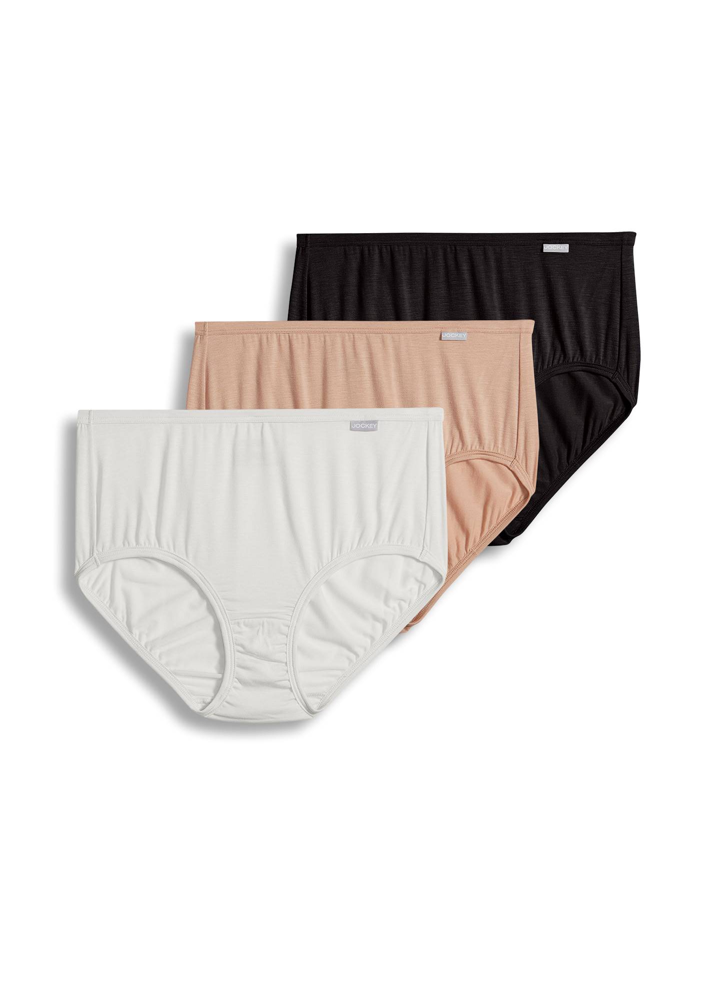 Jockey Women's Underwear Supersoft Hipster - 3 Pack, Oblong Dot/White/Blue  Orion, 6