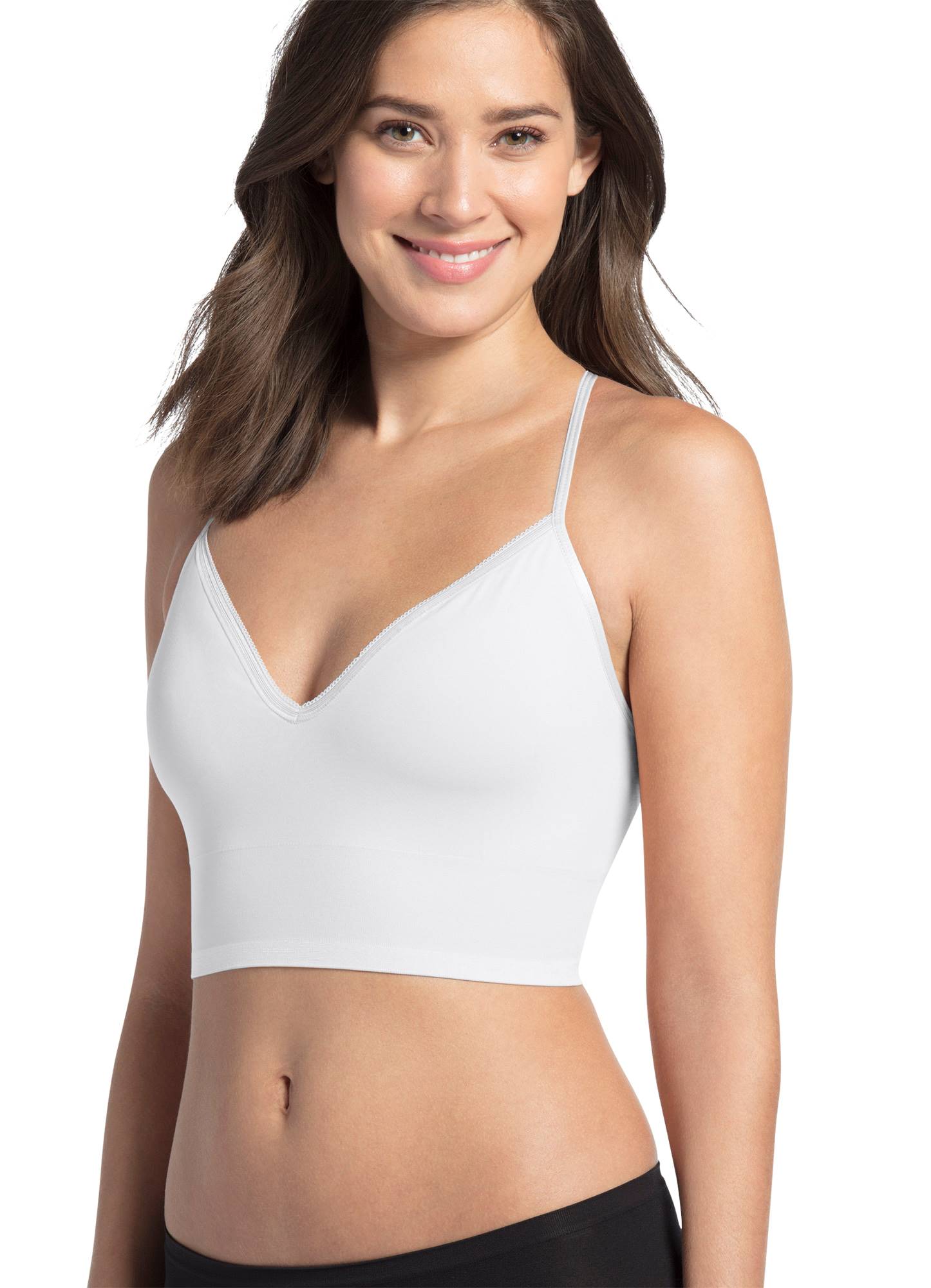 Jockey White Removable Cup Bralette Convertible Strap Bra 2456 Large L for  sale online