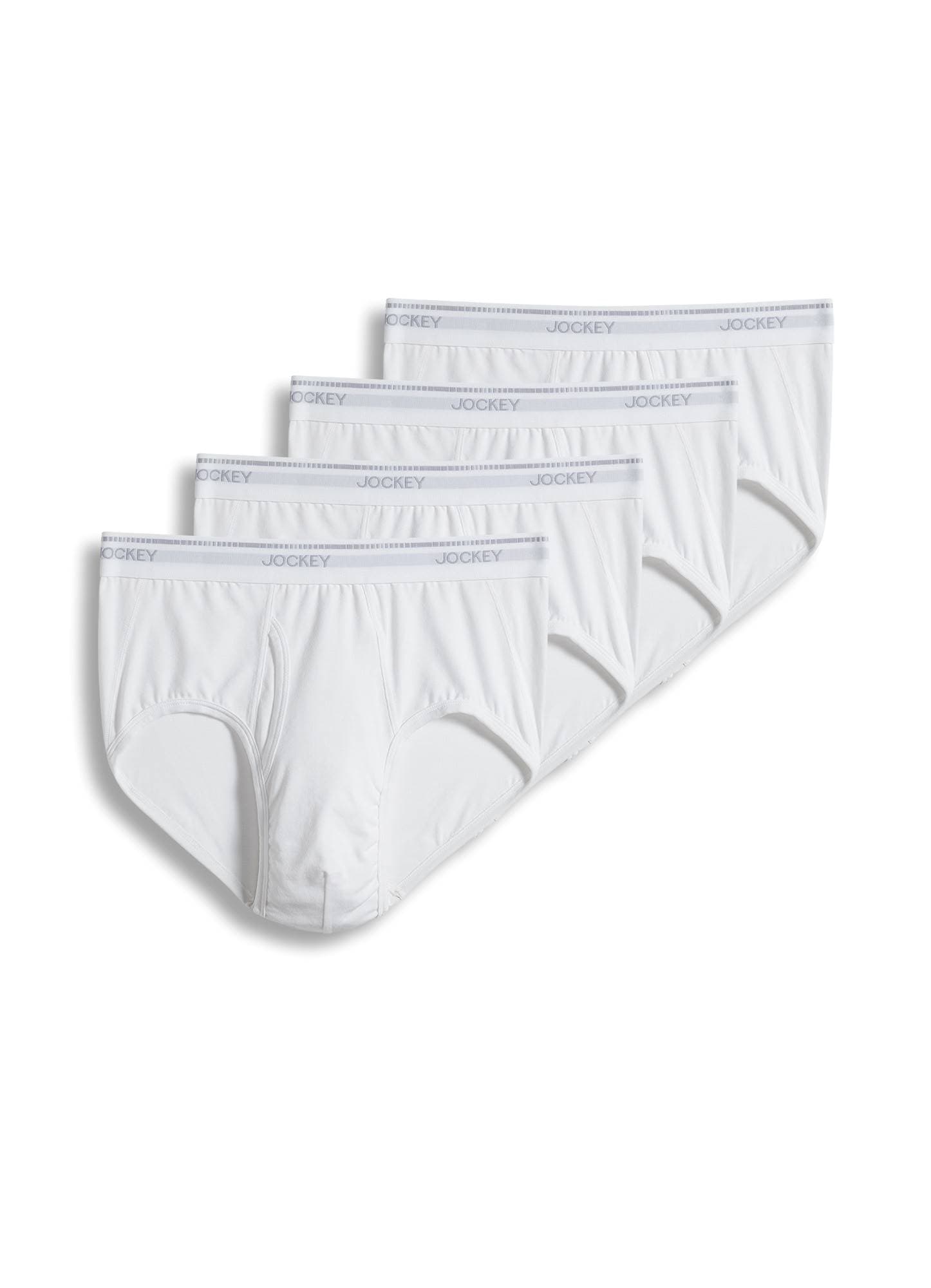 Men's Underwear   MaxStretch  Brief - 4 Pack, White, s